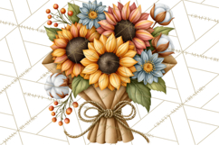 Inspirational Farmhouse Sunflower Clipart PNG Product Image 3