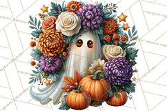 Halloween Floral Clipart PNG Spooky Flowers Images Product Image 3