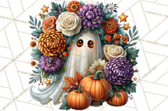 Halloween Floral Clipart PNG Spooky Flowers Images Product Image 3