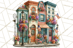 Small Town Summer Clipart PNG Scenes Product Image 3