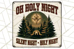 Vintage Christmas Metal Sign Clipart, Funny, Inspirational Product Image 2