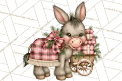 Buffalo Plaid Christmas PNG Clipart Product Image 3