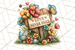 Heartfelt Inspirational Floral PNG Clipart Product Image 4