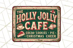 Vintage Christmas Signs Clipart PNG Product Image 4
