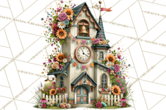 Small Town Summer Clipart PNG Scenes Product Image 4