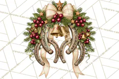Western Christmas Clipart PNG, Cowboy Christmas, Rustic Product Image 4