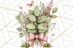 Mint Cottagecore Kitchen Clipart, Vintage Country Floral Png Product Image 3