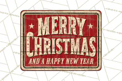 Vintage Christmas Signs Clipart PNG Product Image 5