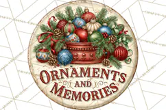 Mid Century Christmas Vintage Signs | Round Door Sign Design Product Image 5