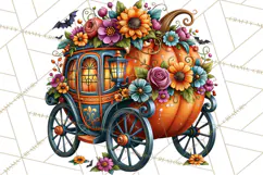 Halloween Floral Clipart PNG Spooky Flowers Images Product Image 5