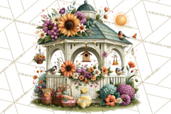 Small Town Summer Clipart PNG Scenes Product Image 5