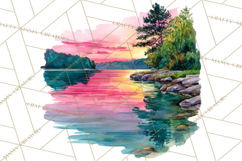 Watercolor Inspirational Landscape Backgrounds Product Image 4