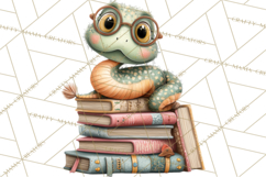 Cute Snake Clipart Pastel Reptile PNG Product Image 4