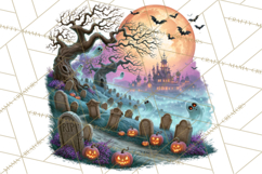 Halloween Graveyard Clipart PNG Product Image 5