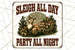 Vintage Christmas Metal Sign Clipart, Funny, Inspirational Product Image 4