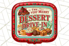 Retro Diner Style Christmas Signs PNG Product Image 5