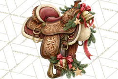 Western Christmas Clipart PNG, Cowboy Christmas, Rustic Product Image 5
