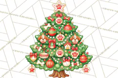 Multi Themed Christmas Trees Clipart PNG Product Image 5