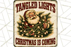 Vintage Christmas Metal Sign Clipart, Funny, Inspirational Product Image 2