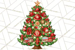 Multi Themed Christmas Trees Clipart PNG Product Image 2