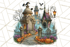 Halloween Graveyard Clipart PNG Product Image 2