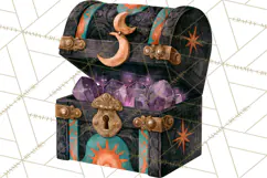 Vintage Witch Apothecary Clipart PNG, Halloween Magic Product Image 2