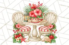 Tropical Christmas Village Clipart PNG, Christmas Village Product Image 2