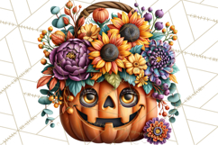 Halloween Floral Clipart PNG Spooky Flowers Images Product Image 2