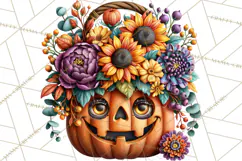 Halloween Floral Clipart PNG Spooky Flowers Images Product Image 2