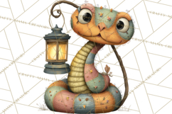 Cute Snake Clipart Pastel Reptile PNG Product Image 2
