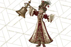 Christmas Circus Clipart, Vintage Christmas Circus PNG Product Image 3