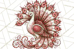 Whimsical Peppermint Animal PNG Christmas Clipart Product Image 3