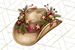 Western Christmas Clipart PNG, Cowboy Christmas, Rustic Product Image 3