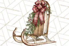 Vintage Farmhouse Christmas Decor PNG Product Image 3
