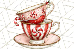 Peppermint Christmas Treasures Clipart PNG, Candy Cane Product Image 3