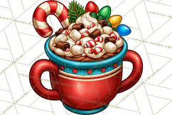 Cocoa Christmas Clipart, Chocolate Coffee Holiday PNG Product Image 2