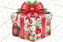Multi Christmas Gifts Clipart PNG, Themed Wrapped Presents Product Image 3