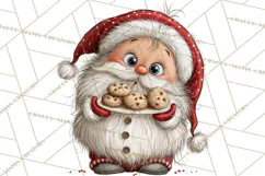 Santa Christmas Clipart, Cute Whimsical Santa PNG, Christmas Product Image 3