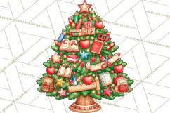 Multi Themed Christmas Trees Clipart PNG Product Image 3