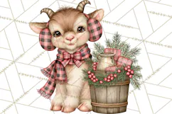 Buffalo Plaid Christmas PNG Clipart Product Image 3