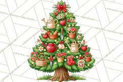Multi Themed Christmas Trees Clipart PNG Product Image 4