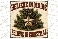 Vintage Christmas Metal Sign Clipart, Funny, Inspirational Product Image 4