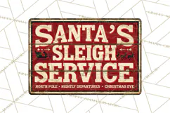 Vintage Christmas Signs Clipart PNG Product Image 4