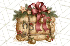 Western Christmas Clipart PNG, Cowboy Christmas, Rustic Product Image 4