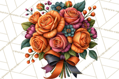 Halloween Floral Clipart PNG Spooky Flowers Images Product Image 4