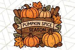 Cozy Fall Clipart PNG Autumn Harvest Illustrations Product Image 5