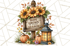 Inspirational Farmhouse Sunflower Clipart PNG Product Image 4