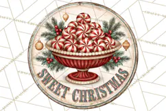 Mid Century Christmas Vintage Signs | Round Door Sign Design Product Image 4