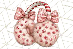 Peppermint Christmas Treasures Clipart PNG, Candy Cane Product Image 4