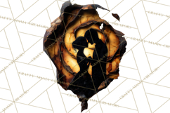 Romantic Couple Silhouettes, Rose Cutout PNG, Surreal Love Product Image 4